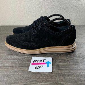 Cole Haan Mens Lunargrand Wingtip Black Lace Up Casual Oxford Shoes Size US 9.5